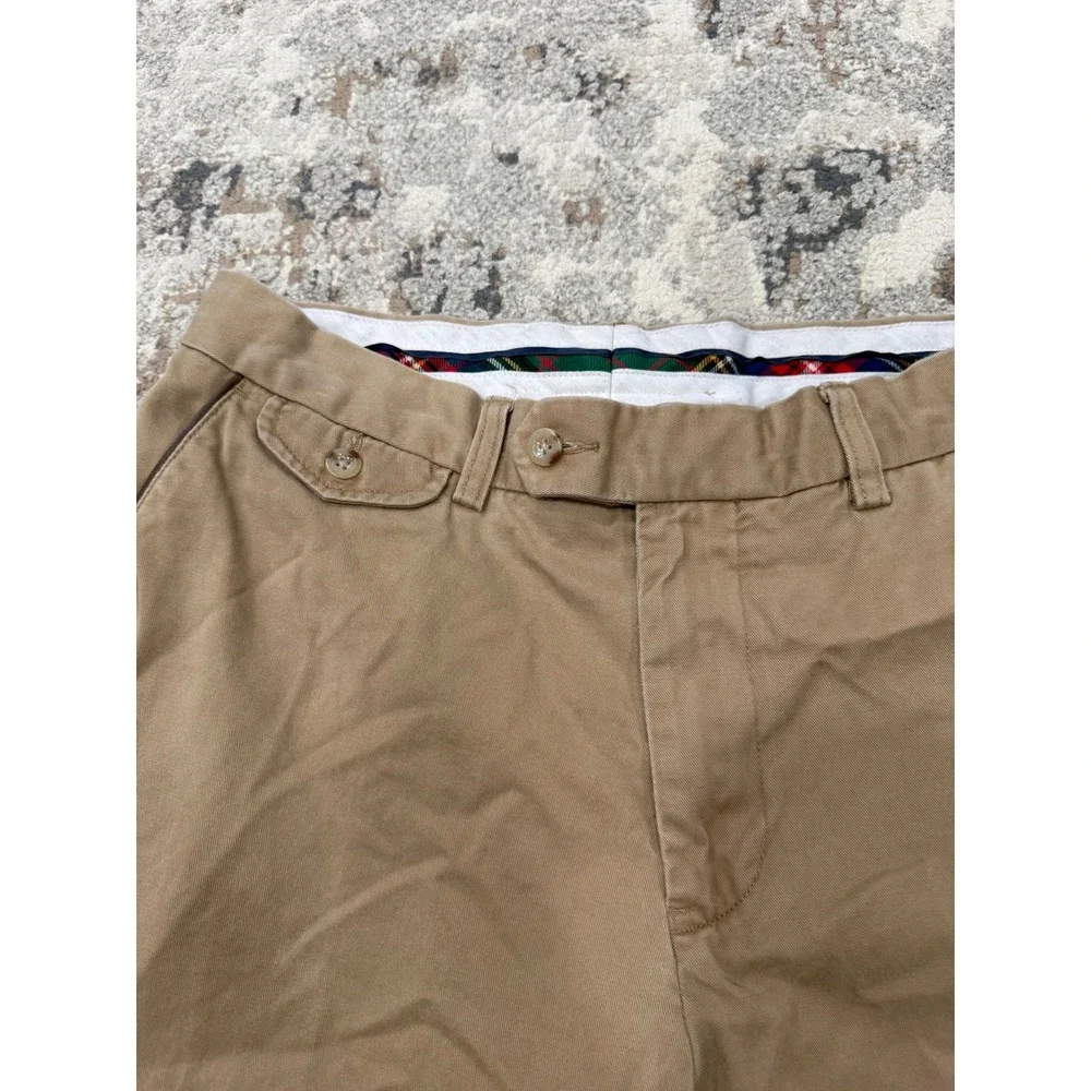 Polo Ralph Lauren Mens Tan Khaki Straight Leg Chino Pants 32x32 Cotton Twill